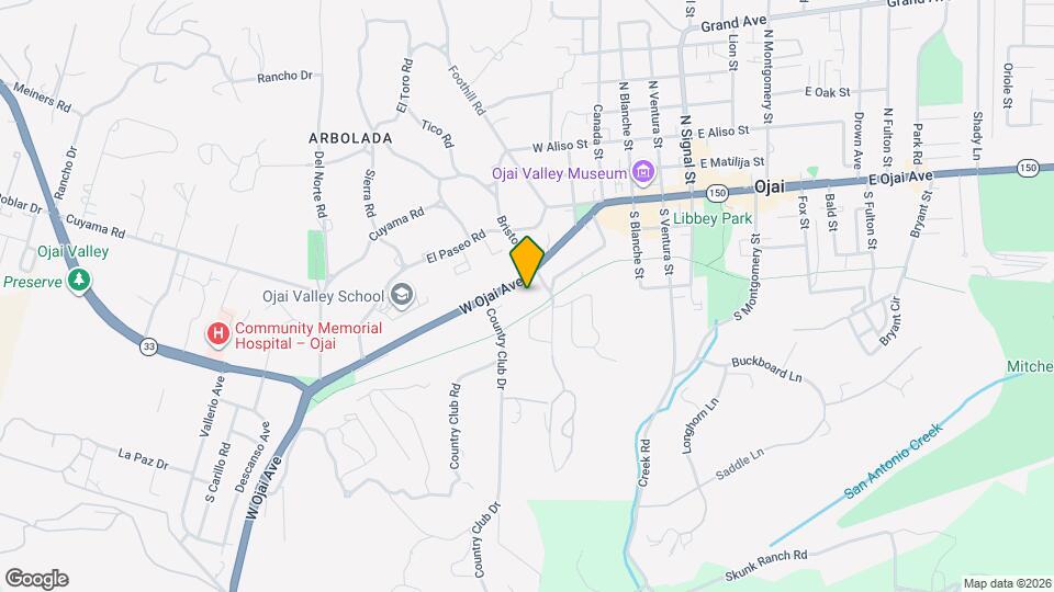 609 W Ojai Ave Map and Location Details