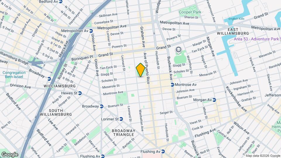 130 Scholes St, Unit 2A Map and Location Details