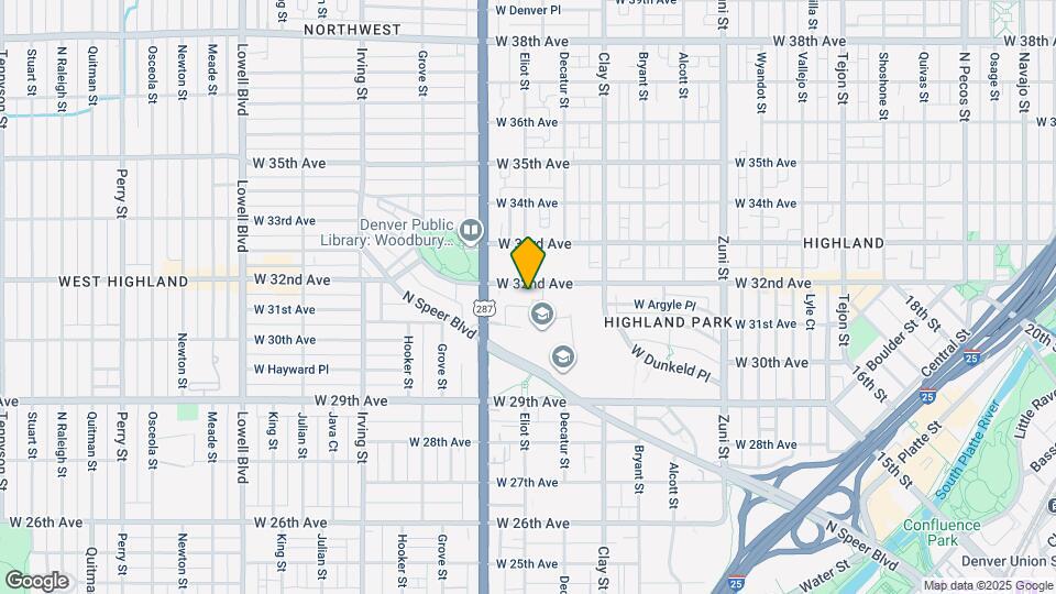 2860 W 32nd Ave Map and Location Details