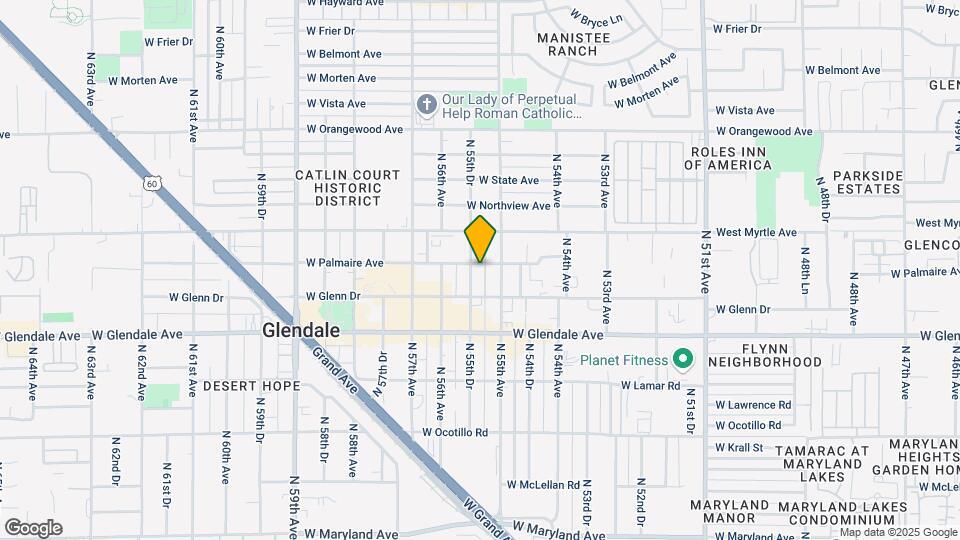 5517 W Palmaire Ave Map and Location Details