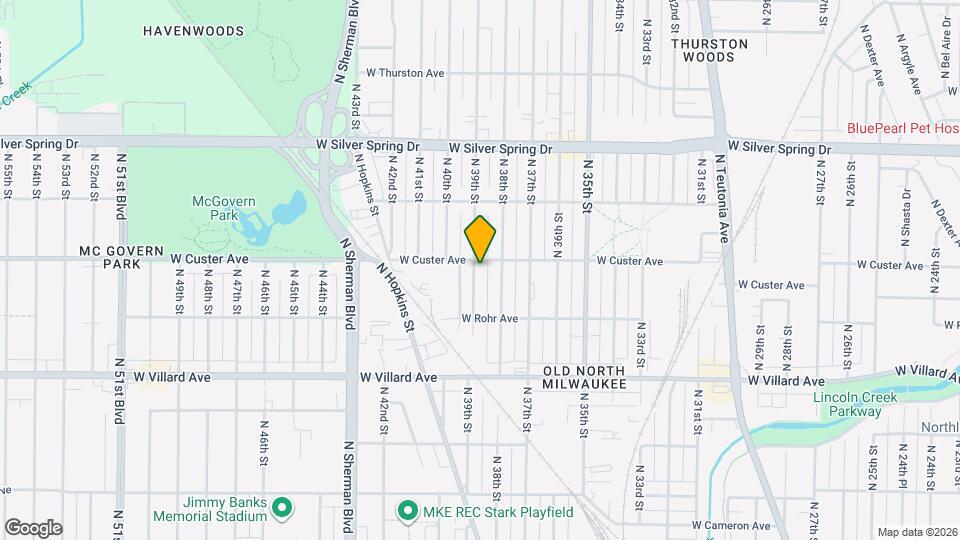 5364 N 39th St Map and Location Details