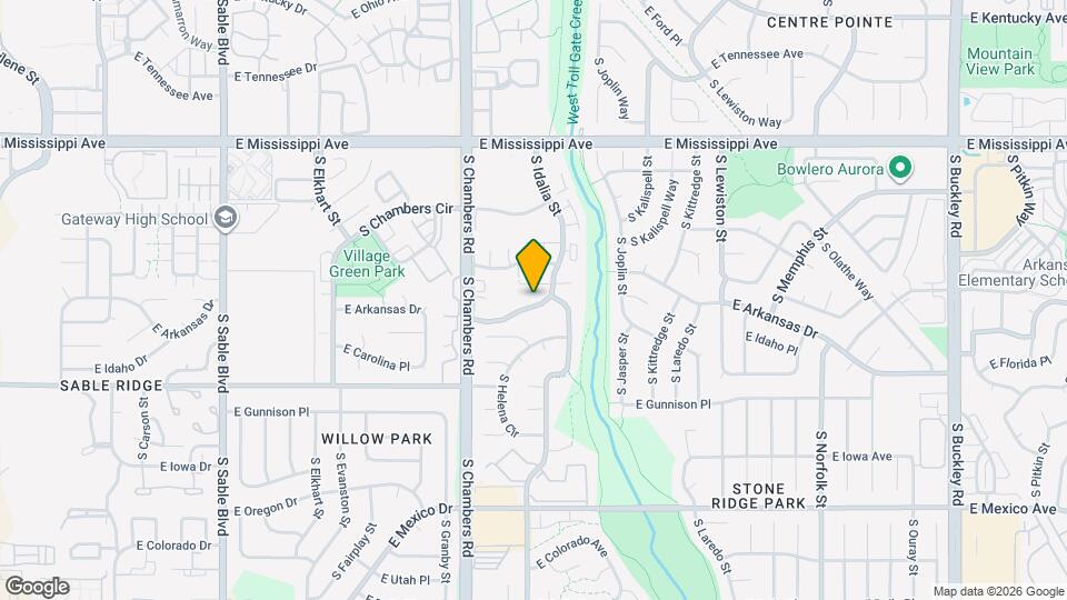 15553 E Wyoming Dr Map and Location Details