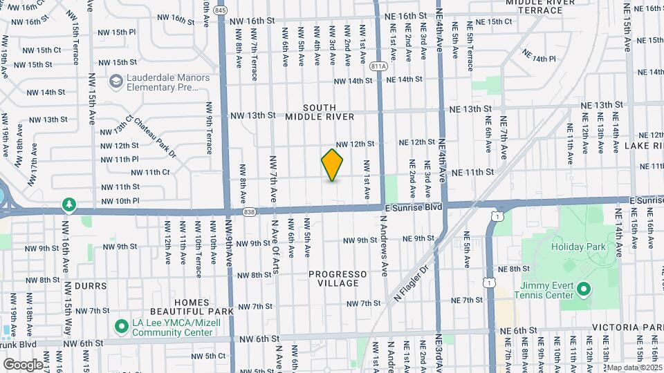 1033 NW 3rd Ave Map and Location Details