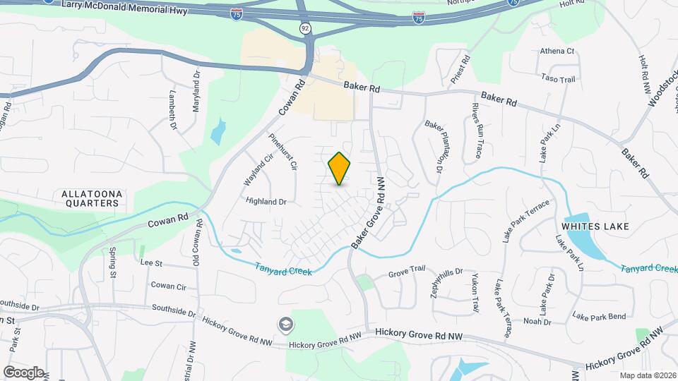 836 Windcroft Cir NW Map and Location Details