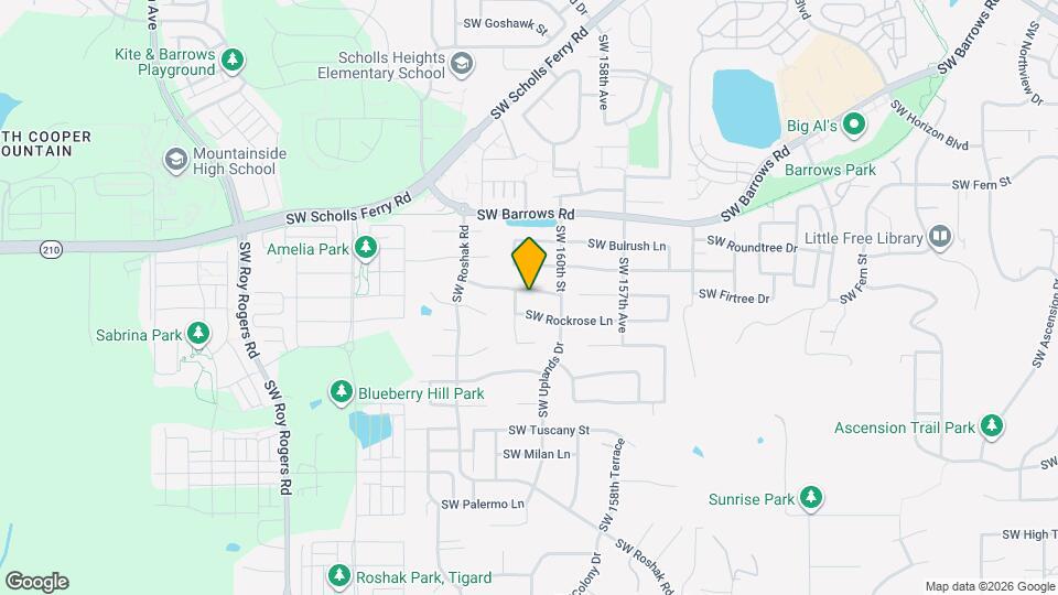 16070 SW Dewberry Ln Map and Location Details