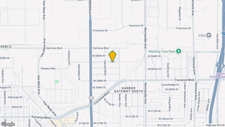 1538 W 205th St Map and Location Details