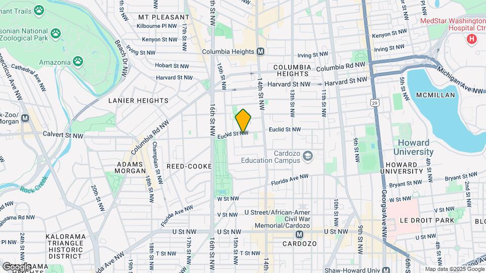 1454 Euclid St NW Map and Location Details
