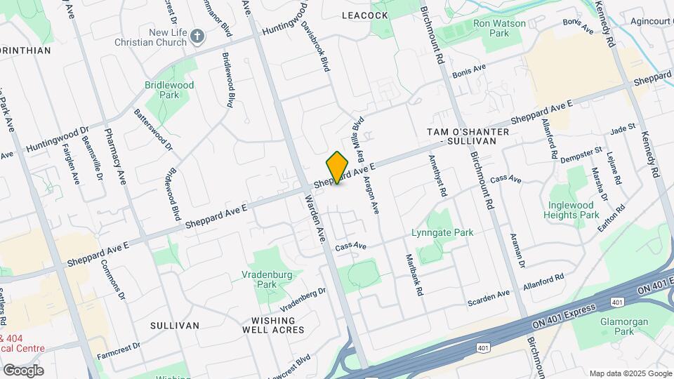 3421 Sheppard Ave E Map and Location Details