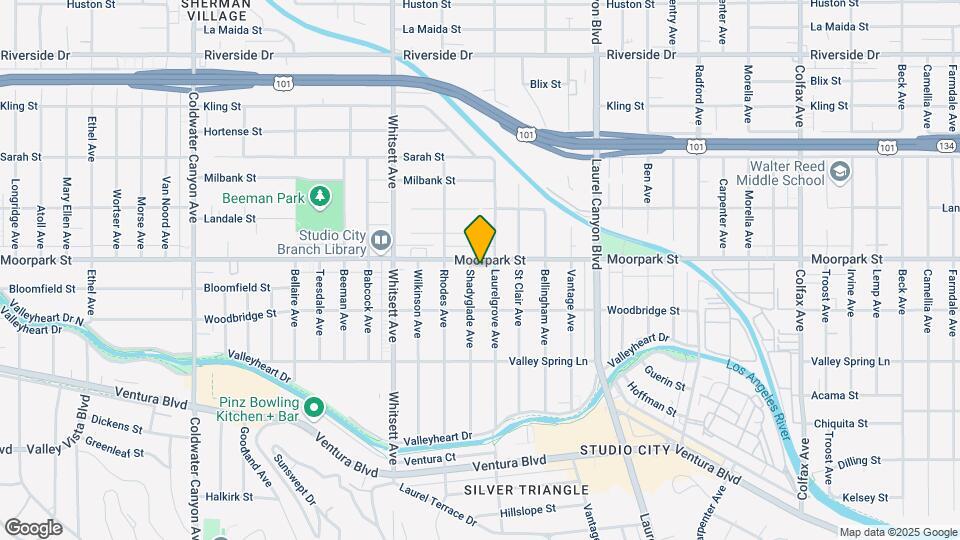 12314 Moorpark St. Map and Location Details