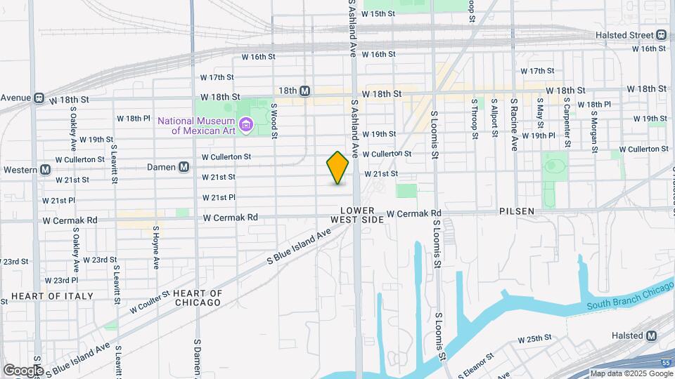 1626 W 21st Pl, Unit 1R Map and Location Details