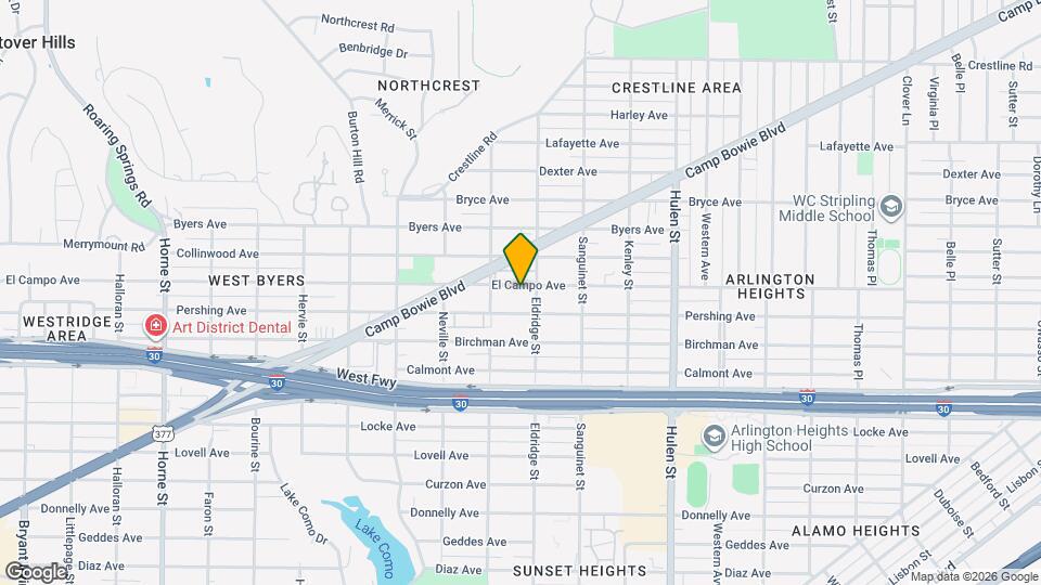 4913 El Campo Ave Map and Location Details