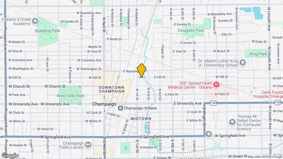 105 E Hill St Map and Location Details