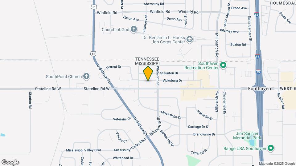 1553 Vicksburg Dr Map and Location Details