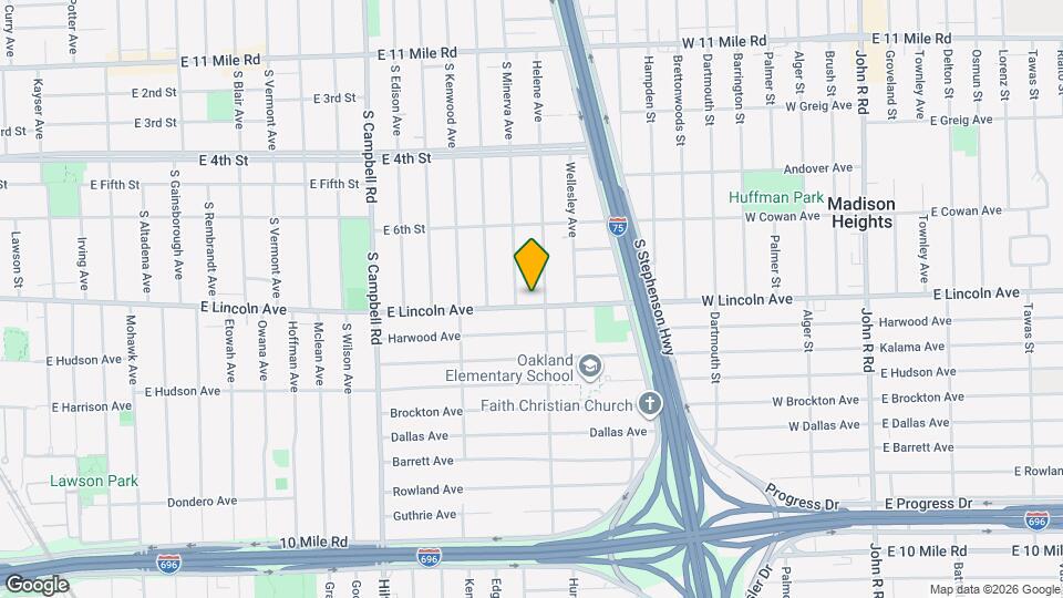 2215 E Lincoln Ave Map and Location Details