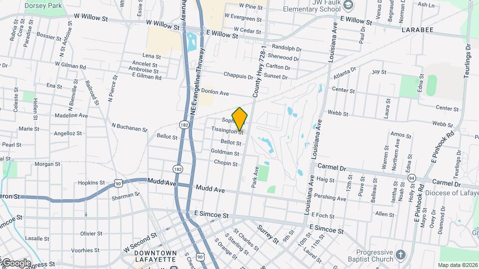 418 Tissington St Map and Location Details