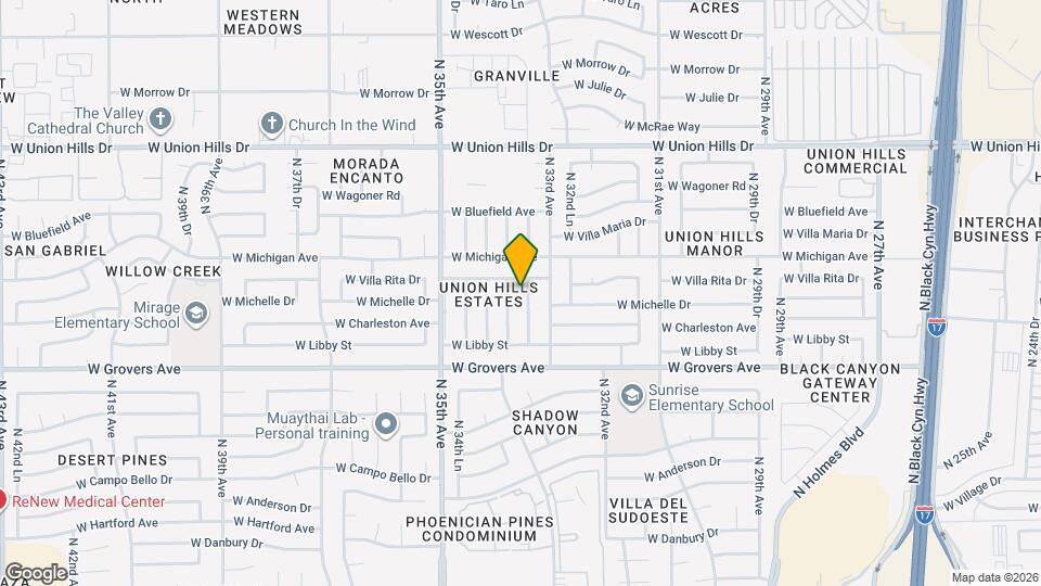 18020 N 33rd Dr Map and Location Details