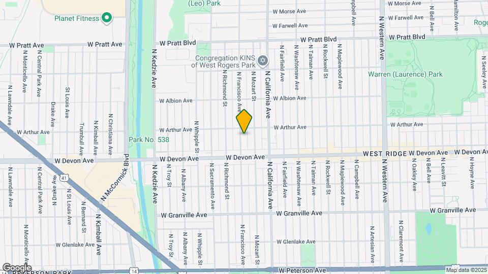 6441 N Francisco Ave, Unit 2 Map and Location Details