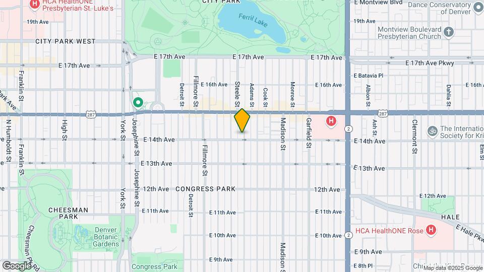 1415 Steele St Map and Location Details