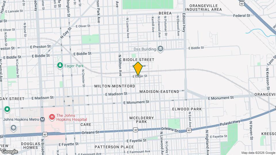 916 N Lakewood Ave Map and Location Details
