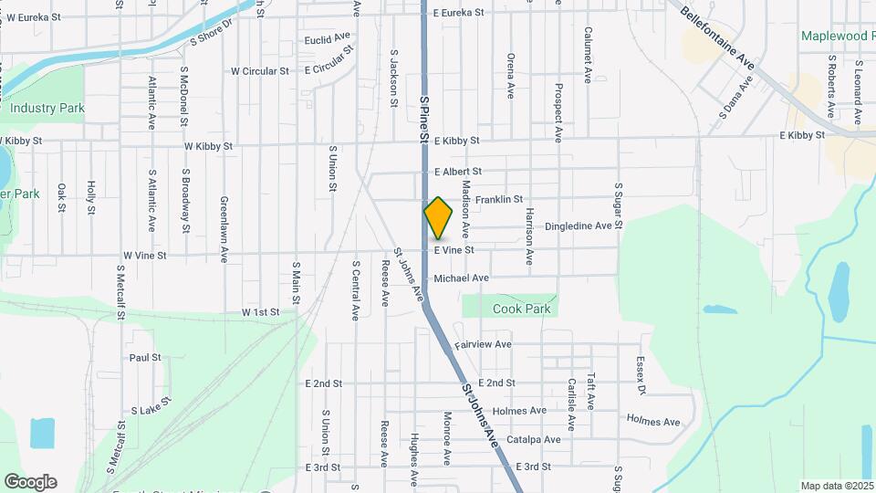 517 E Vine St Map and Location Details