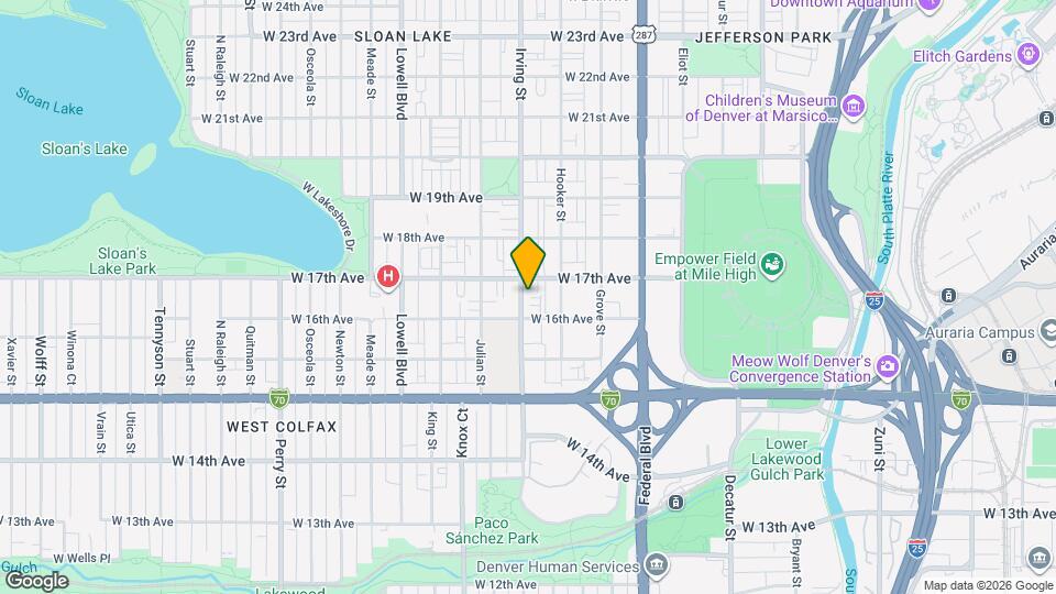 1628 Irving St Map and Location Details