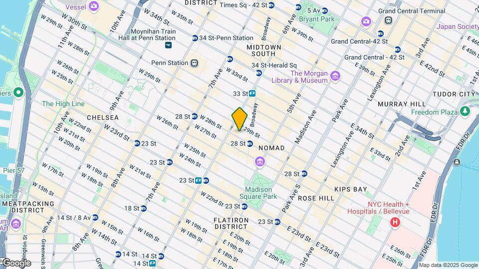 43 W 28th St Map and Location Details