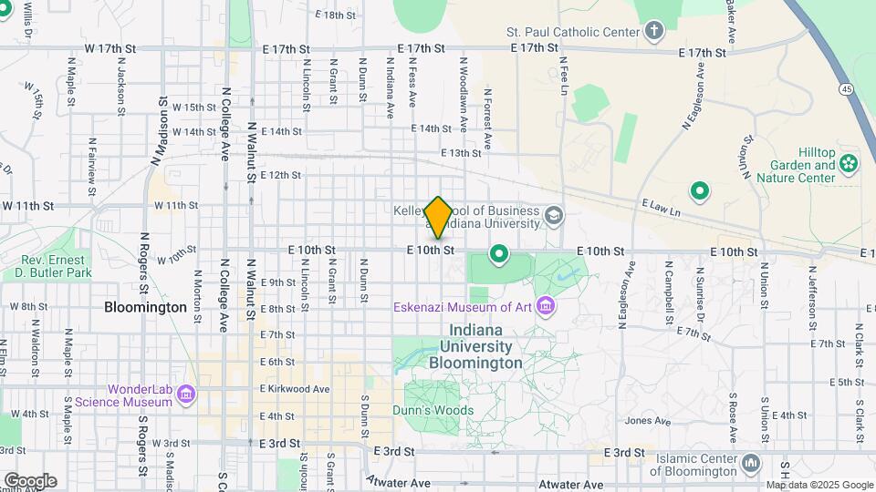 723 E 10th St Map and Location Details