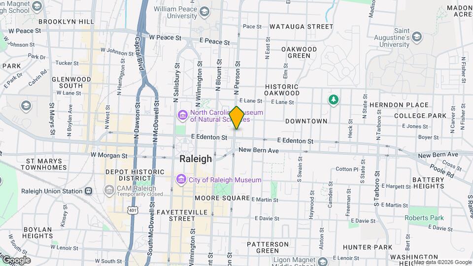 106 N Person St Map and Location Details