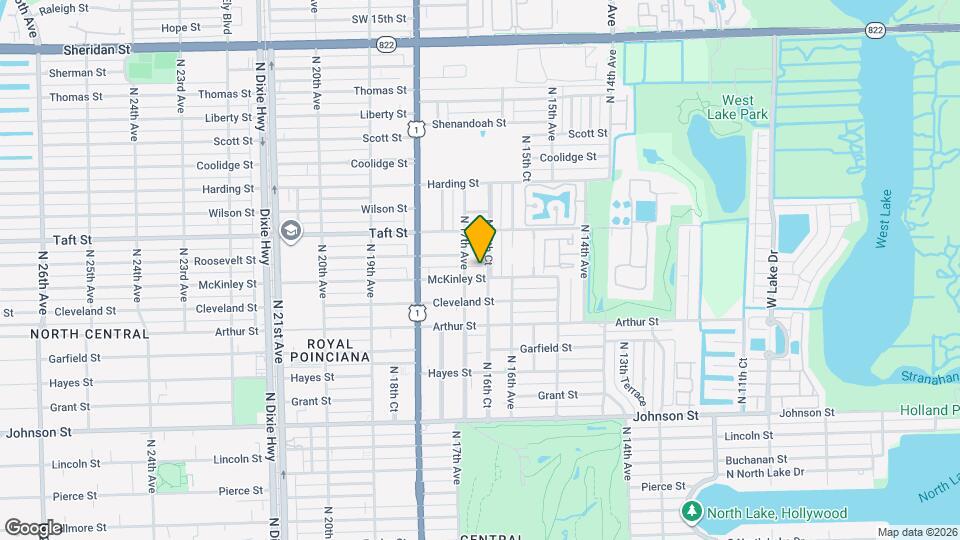 1633 McKinley St Map and Location Details