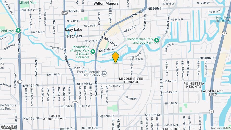 714 NE 17th Ct Map and Location Details