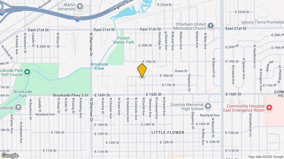 1722 N Euclid Ave Map and Location Details