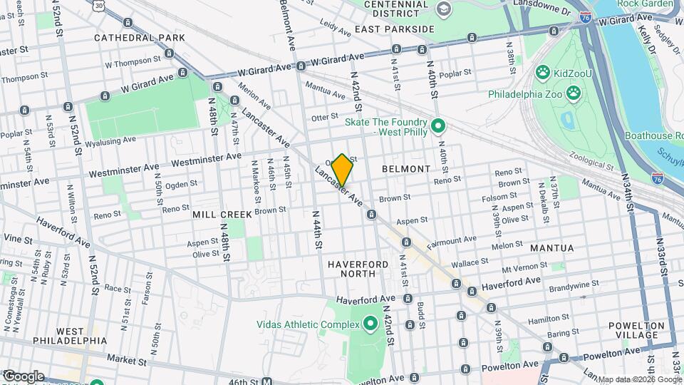 4250 Lancaster Ave, Unit A Map and Location Details