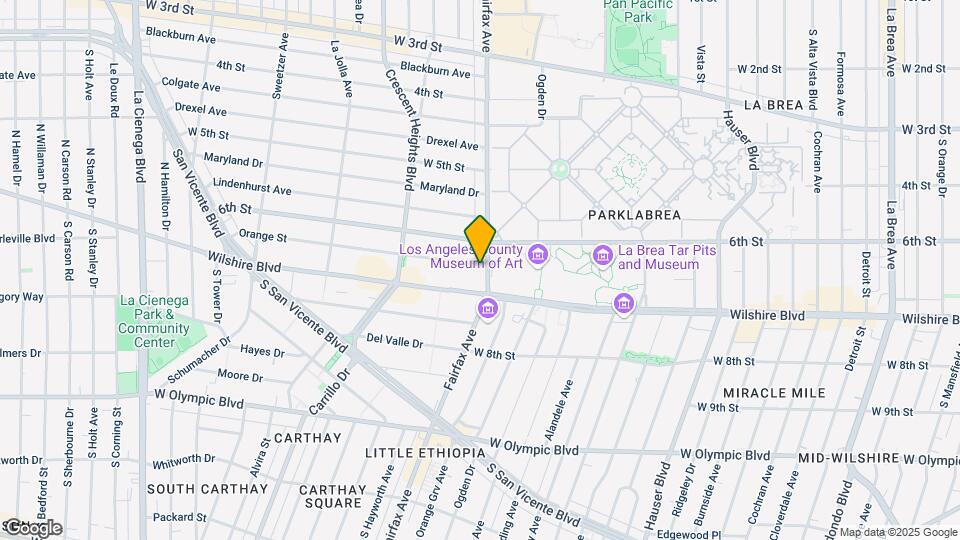 Wilshire Fairfax Condos Mapa y Detalles de la Ubicación