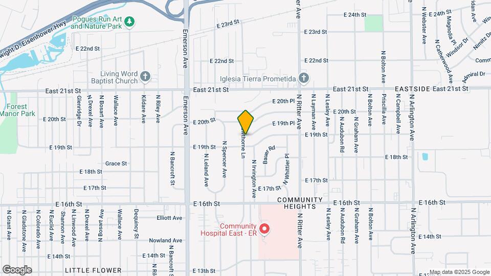 5301 E 19th Pl Map and Location Details