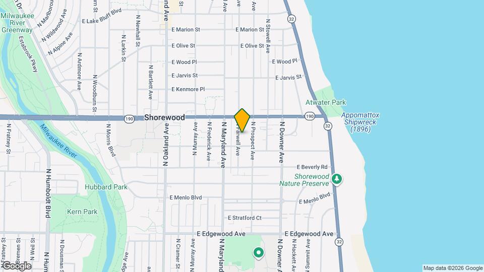 3916 N Farwell Ave, Unit First Floor Unit Map and Location Details