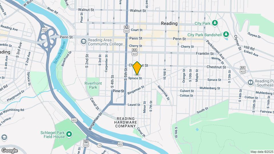 250 S 6th St Mapa y Detalles de la Ubicación