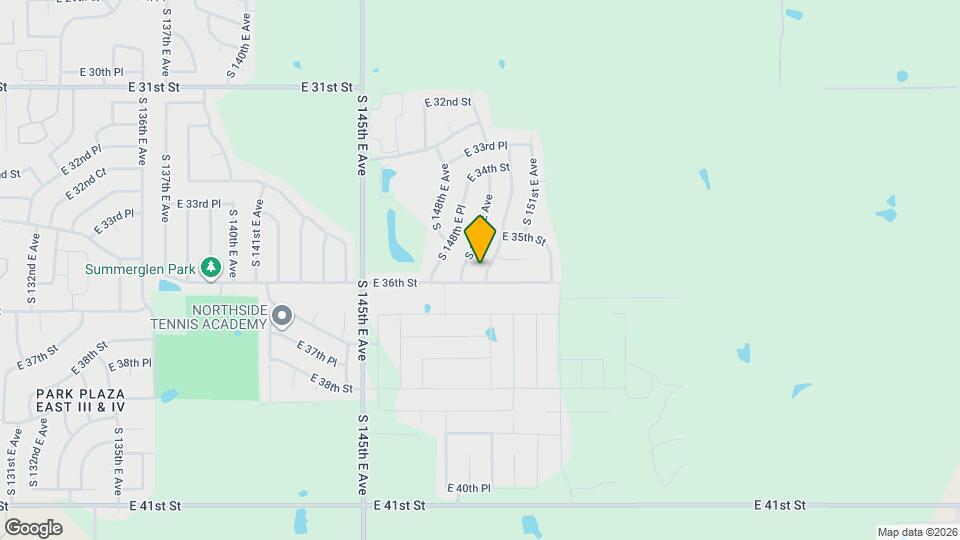 3544 S 150th East Ave Map and Location Details