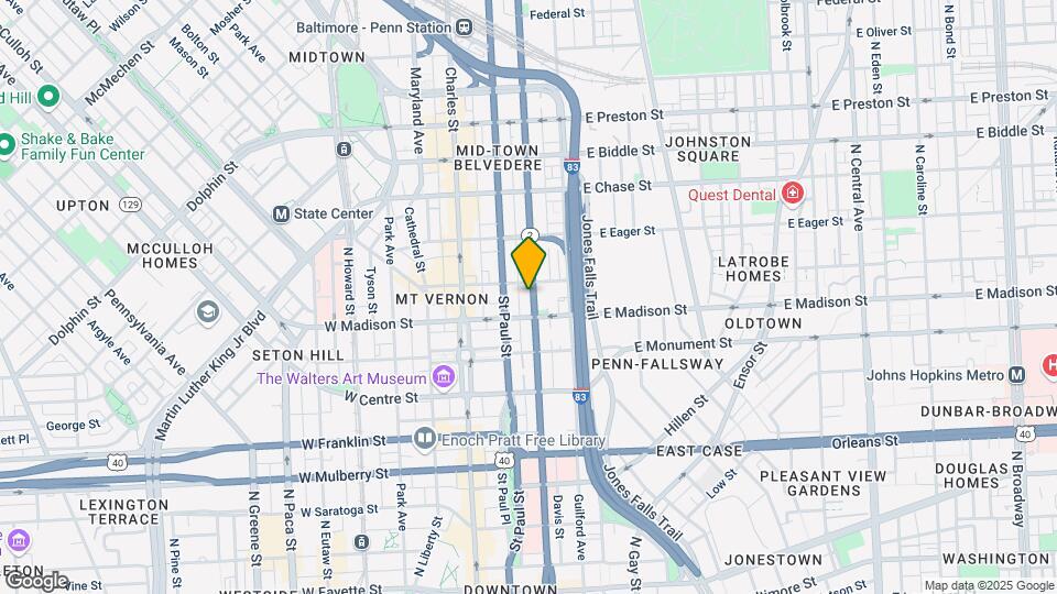 812 N Calvert St Map and Location Details
