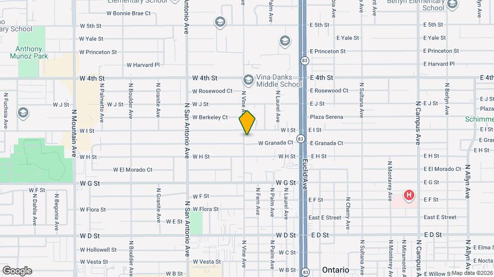 844 N Vine Ave, Unit #4 Map and Location Details