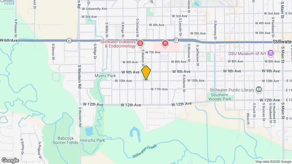 1524 W 10th Ave Map and Location Details