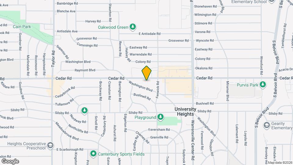 13816 Cedar Rd, Unit Lower Map and Location Details