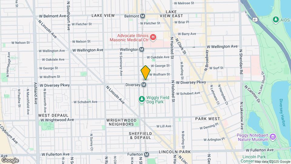 934 W Diversey Pky, Unit #1 Map and Location Details