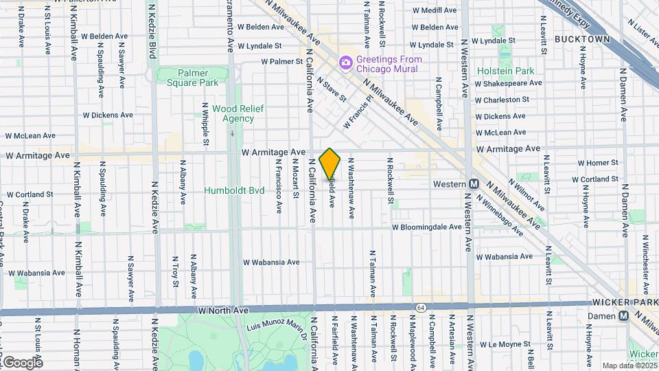 2734 W Cortland St Mapa y Detalles de la Ubicación