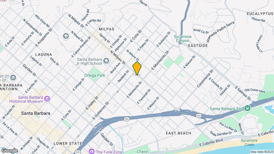 321 N Milpas St Map and Location Details