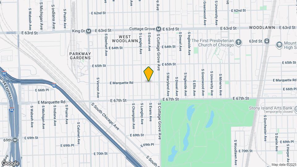 6600 S Evans Ave Map and Location Details