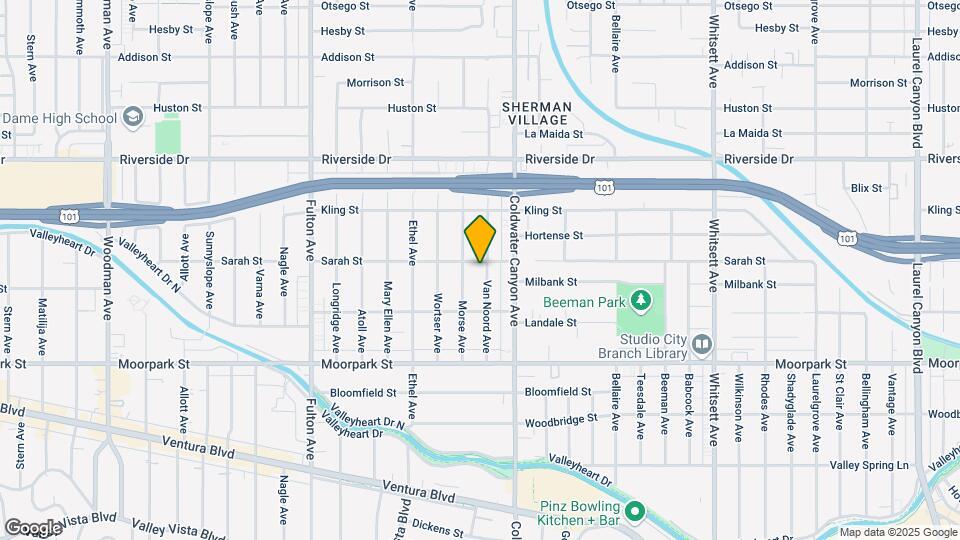 4555 Van Noord Ave Map and Location Details