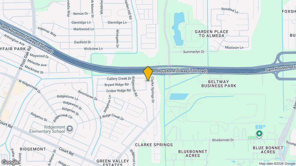 15727 Ridgegate Rd Map and Location Details