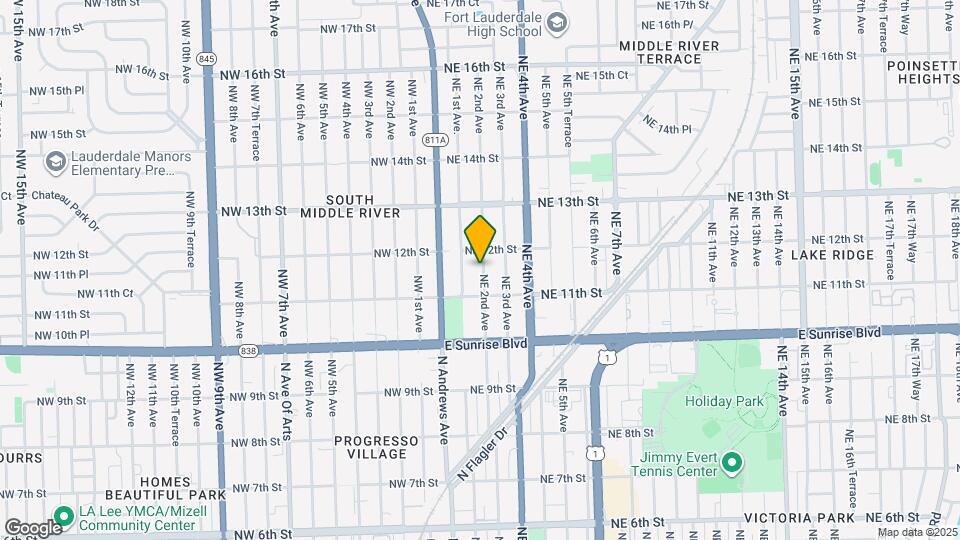 1129 NE 2nd Ave Map and Location Details