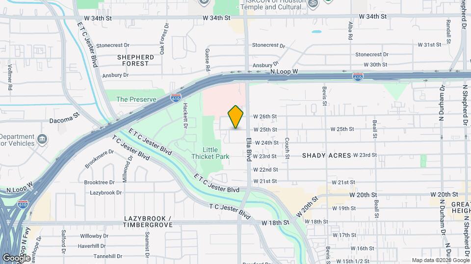 1744 W 25th St Map and Location Details