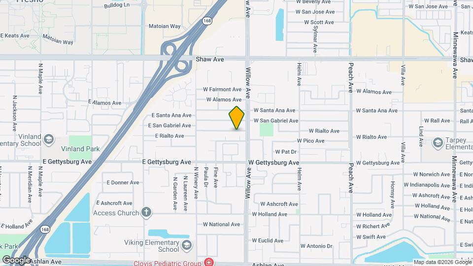 834 W Rialto Ave Map and Location Details